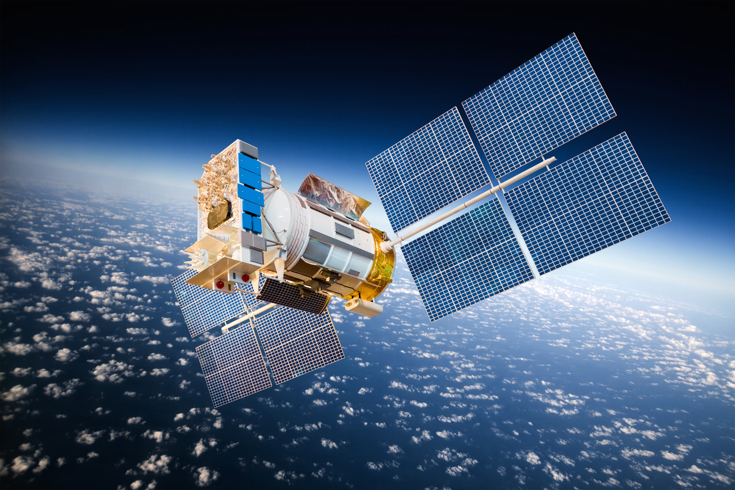 boeing-satellit im weltraum